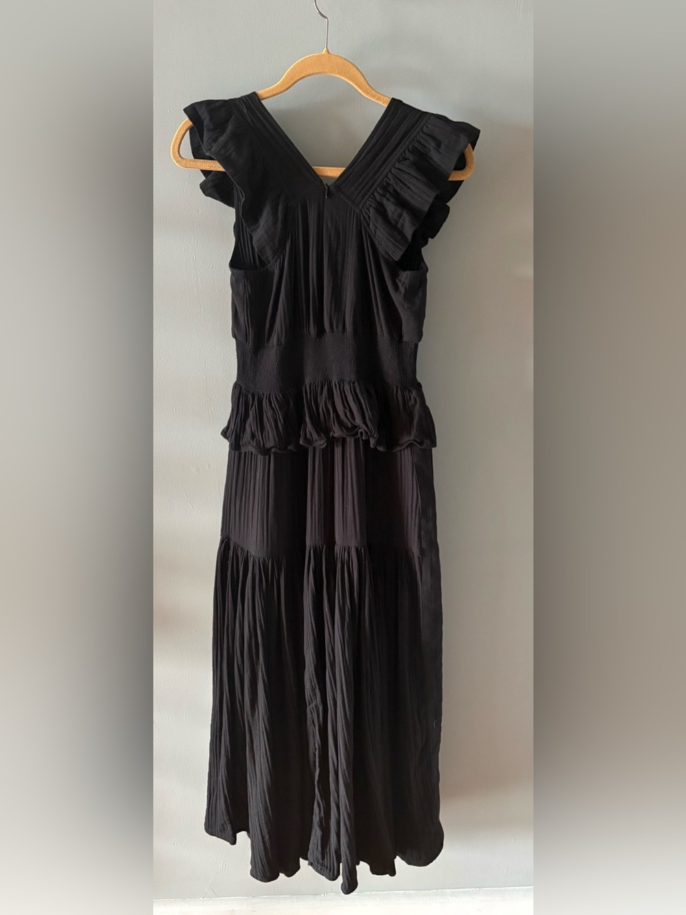 ME+EM Black Cheesecloth Maxi Dress size 2 - Picture 9 of 13